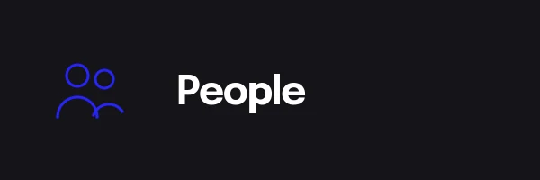 Line icon for people, one of the 7Ps of marketing