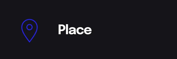 Line icon for place, one of the 7Ps of marketing