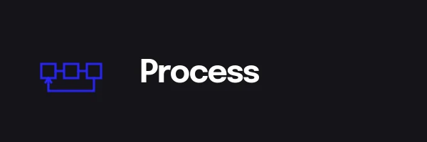 Line icon for process, one of the 7Ps of marketing